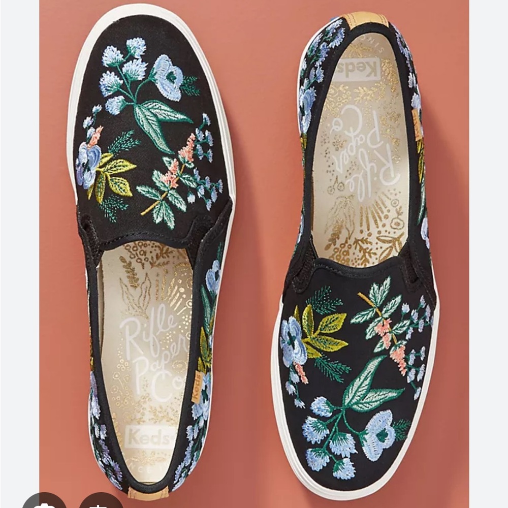 Anthropologie Rifle Paper Co x Keds Slide Sneakers
